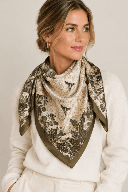 Scarf A26 Rose Green