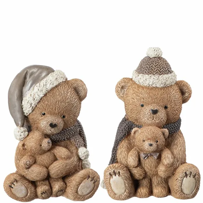Hovedbilde Teddy bear with hat and cub 11,5 cm brown 