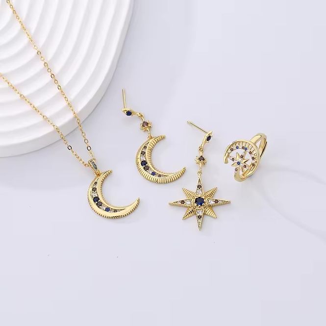 Hovedbilde To The Moon Necklace 18K Gold Mix